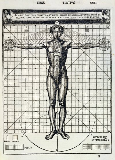 Proporciones ideales basadas en el cuerpo humano, de 